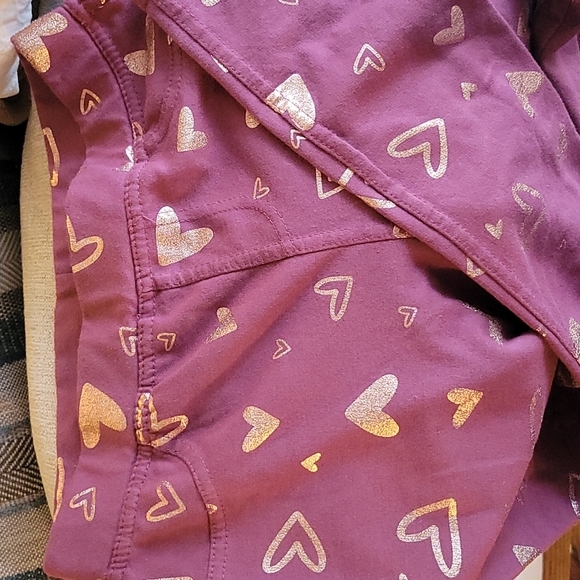 Bundle Old navy, colette lilly mauve stretch pants with hearts both size 12 - Picture 8 of 8